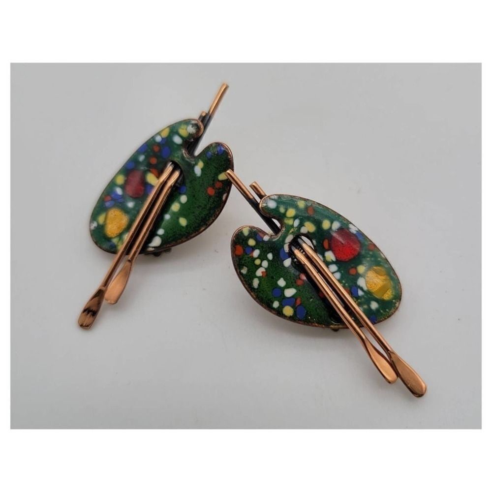 Vintage Midcentury Pallette Earrings 
